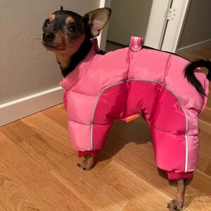 PINK PUFFER COAT (NEVER WORN)